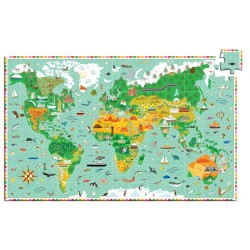 Djeco παζλ ανακάλυψης παγκόσμιος χάρτης 200 τεμάχια