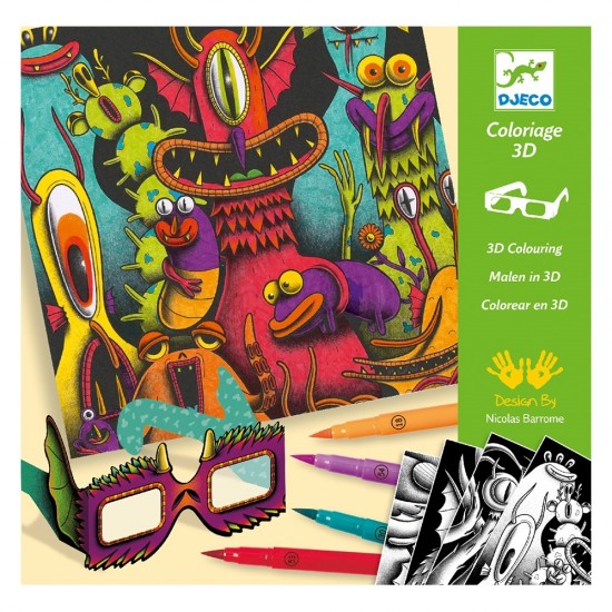 Djeco Ζωγραφική 3D Εφέ 'Αστεία Τερατάκια' Djeco Ζωγραφική 3D Εφέ 'Αστεία Τερατάκια'