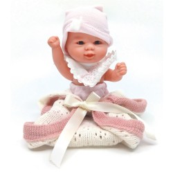 D'Nenes Κούκλα Μωρό Βινυλίου με κουβέρτα 21 εκ.