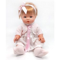 D'Nenes Κούκλα Μωρό Βινυλίου 'Φόρεμα και κορδέλα' 34 εκ.