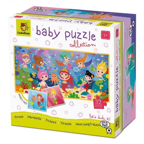 Ludattica Baby Puzzle - Παζλ διπλής όψης - Γοργόνες