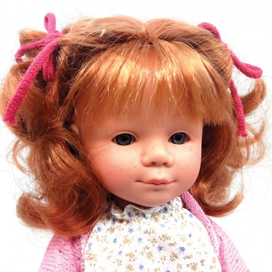 D Nenes Κούκλα Βινυλίου - Κόκκινα μαλλιά με φακίδες - 34 εκ.