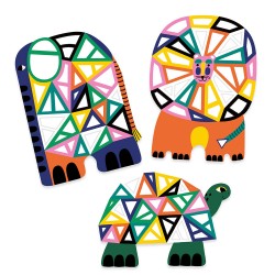 Djeco – Μωσαϊκό με επαναχρησιμοποιούμενα αυτοκόλλητα – Αφρική