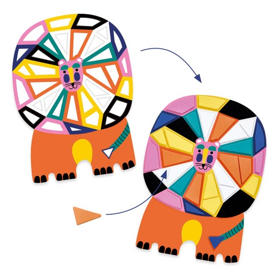 Djeco – Μωσαϊκό με επαναχρησιμοποιούμενα αυτοκόλλητα – Αφρική