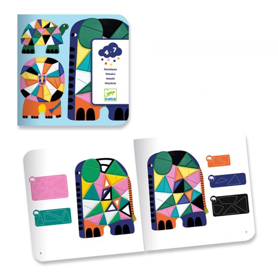 Djeco – Μωσαϊκό με επαναχρησιμοποιούμενα αυτοκόλλητα – Αφρική