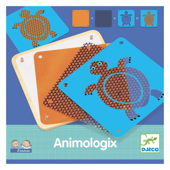 Djeco Εκπαιδευτικό παιχνίδι σύνθεσης εικόνων - Ζωάκια - Animologix