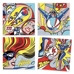 Djeco Inspired by - Ζωγραφική με μαρκαδόρους - Lichtenstein - Σούπερ ήρωες