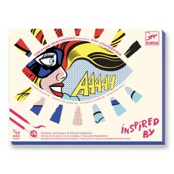 Djeco Inspired by - Ζωγραφική με μαρκαδόρους - Lichtenstein - Σούπερ ήρωες