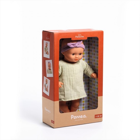 Djeco Κούκλα μωρό βινυλίου - Doll Pistache - 32εκ.
