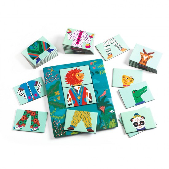 Djeco – Εκπαιδευτικό παιχνίδι συνδυασμών – Συνθέτω αστεία ζωάκια