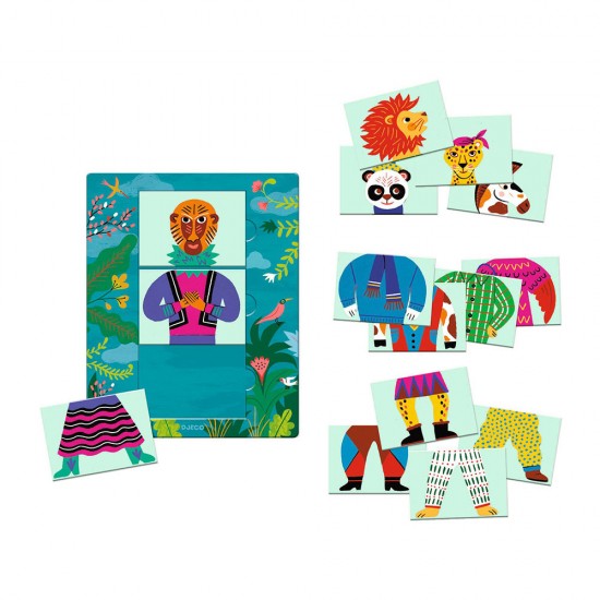 Djeco – Εκπαιδευτικό παιχνίδι συνδυασμών – Συνθέτω αστεία ζωάκια