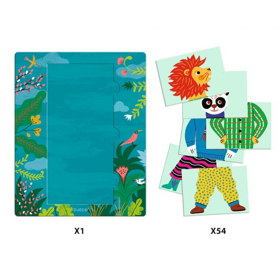 Djeco – Εκπαιδευτικό παιχνίδι συνδυασμών – Συνθέτω αστεία ζωάκια