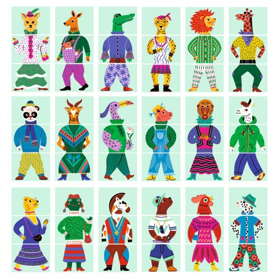 Djeco – Εκπαιδευτικό παιχνίδι συνδυασμών – Συνθέτω αστεία ζωάκια