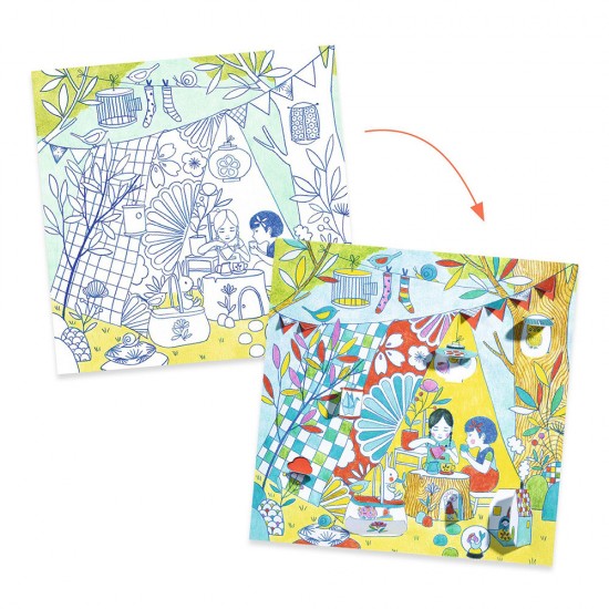 Djeco – Ζωγραφίζω και ανακαλύπτω την εικόνα – Δεντρόσπιτο