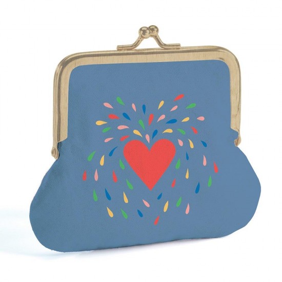 Djeco πορτοφόλι με ρετρό μεταλλικό κούμπωμα Πριγκίπισσα - καρδιά