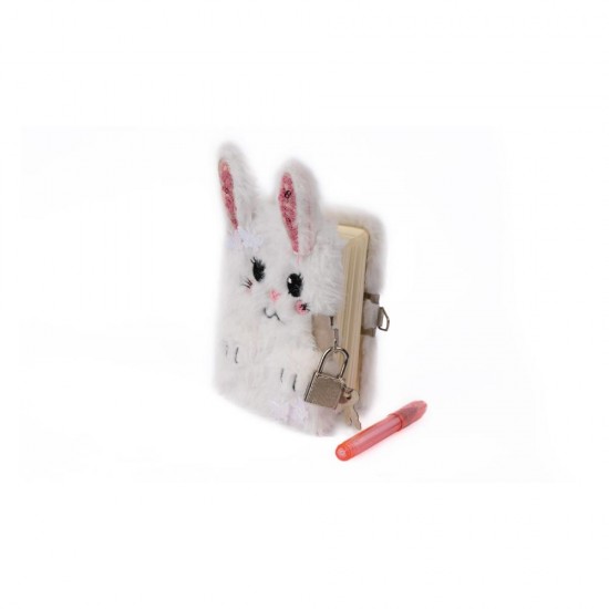 Great Pretenders – Γούνινο ημερολόγιο με κλειδαριά και στυλό – Κουνελάκι