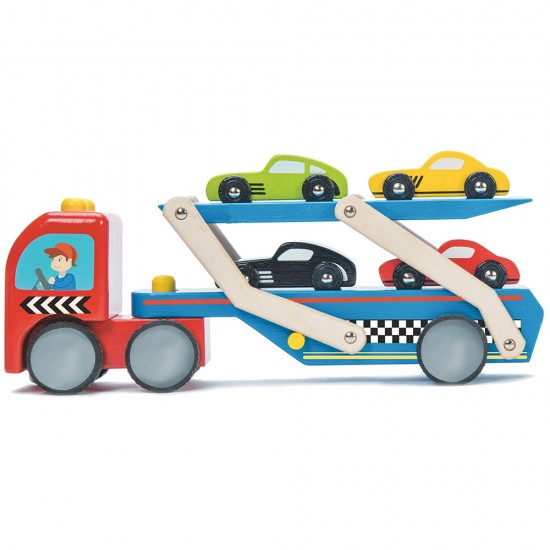 Le Toy Van Ξύλινο Φορτηγό Μεταφοράς Aγωνιστικών αυτοκινήτων - TV444