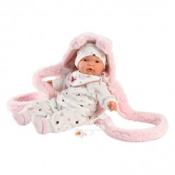 Llorens Κούκλα Μωρό με Ροζ Πορτμπεμπέ - Joelle - 38εκ.