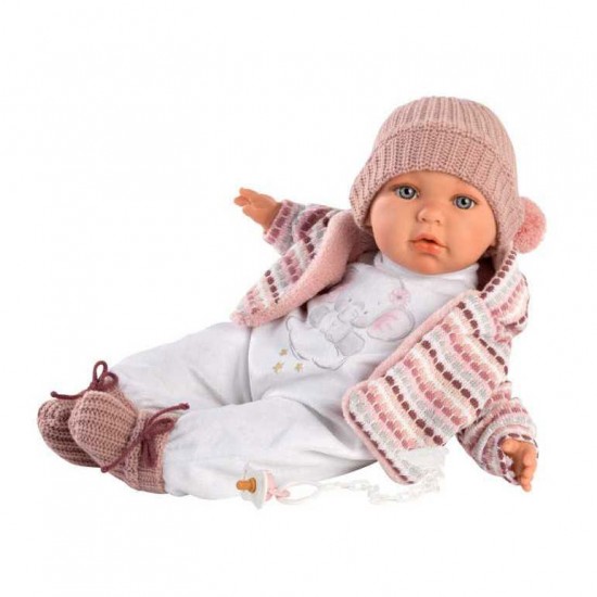 Llorens Κούκλα Μωρό με Ροζ Ζακέτα και Σκουφί - Julia - 42εκ.