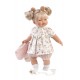 Llorens Κούκλα Μωρό - Ξανθιά, ροζ φορεμα, ζακέτα με κουκούλα - Roberta - 33εκ.