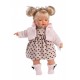 Llorens Κούκλα Μωρό - Ξανθιά με ροζ Φόρεμα με καρδούλες - Roberta - 33εκ.