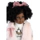 Llorens Κούκλα Μωρό - Μαύρη με εκρού ρούχα - Zuri - 35εκ.