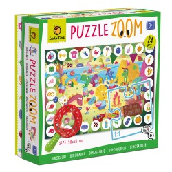LUDATTICA – Puzzle Zoom – Παζλ με 24 κομμάτια Ανακαλύπτω τα Αντικείμενα με Φακό – Δεινόσαυροι