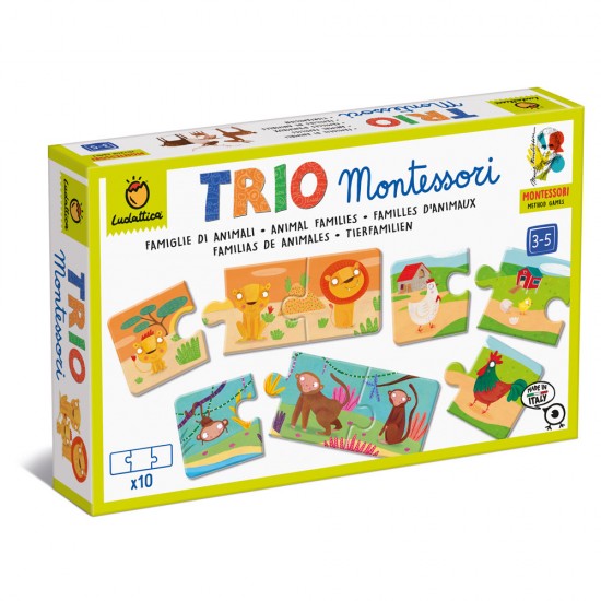 LUDATTICA – Trio Montessori – Οικογένειες Ζώων – Εκπαιδευτικό Παιχνίδι