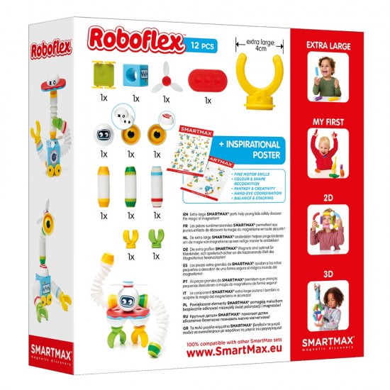 Smart Roboflex Κατασκευάζω ελαστικά & μαγνητικά - Ρομπότ - 12 τεμάχια