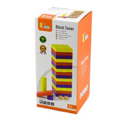 Viga Toys – Ξύλινος Πύργος Ισορροπίας με χρώματα & ζάρια