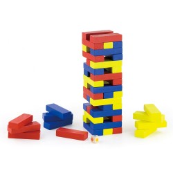 Viga Toys – Ξύλινος Πύργος Ισορροπίας με χρώματα & ζάρια
